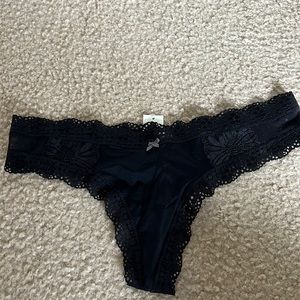Black Aerie Thong